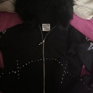 Named Collective hoodie with Faux Fur Hood